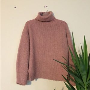 Pink wool turtleneck